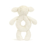 BASHFUL LAMB RING RATTLE (RECYCLED FIBERS)