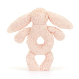 BASHFUL BLUSH BUNNY RING RATTLE (RECYCLED FIBERS)