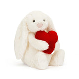 BASHFUL RED LOVE HEART BUNNY (2 Sizes) (Limit to 1 per customer)