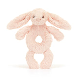 BASHFUL BLUSH BUNNY RING RATTLE (RECYCLED FIBERS)