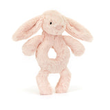 BASHFUL BLUSH BUNNY RING RATTLE (RECYCLED FIBERS)