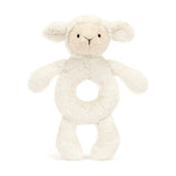 BASHFUL LAMB RING RATTLE (RECYCLED FIBERS)
