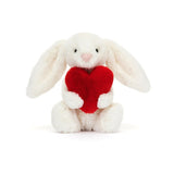 BASHFUL RED LOVE HEART BUNNY (2 Sizes) (Limit to 1 per customer)