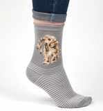 'Hopeful' Dog Socks (Grey)