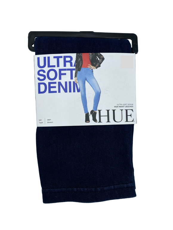 U20652 Ultra Soft Denim HW Leggings - Black Indigo