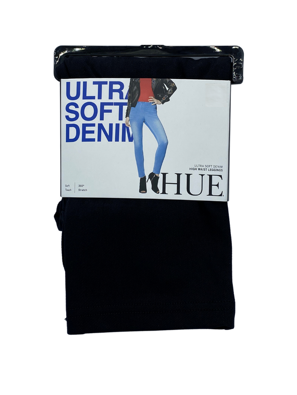 U20652 Ultra Soft Denim HW Leggings - Black