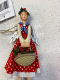Country dress Angel with bucket or basket(#1)