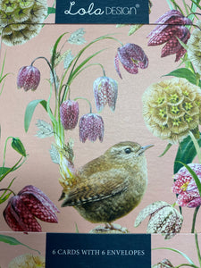 NORTH+SOUTH - WREN NOTECARDS (PINK)