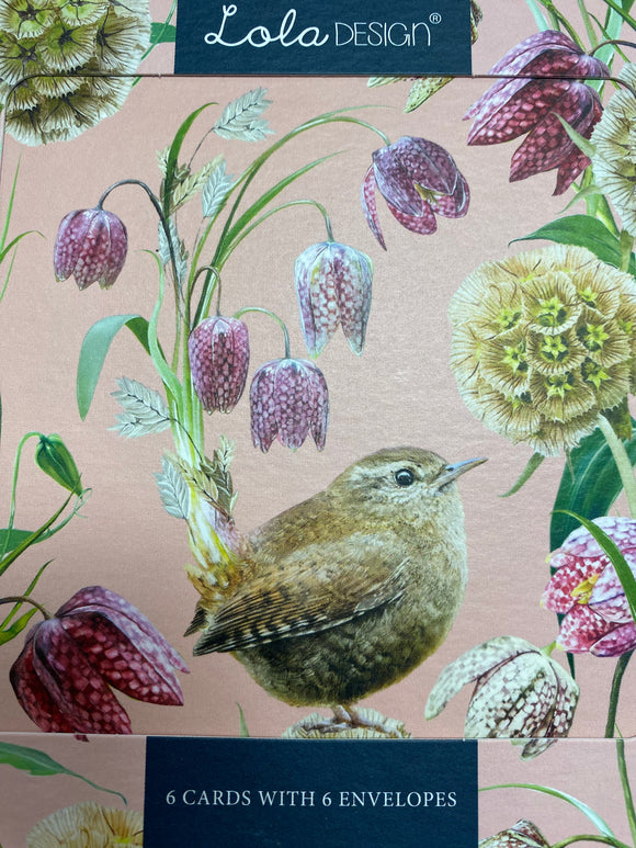 NORTH+SOUTH - WREN NOTECARDS (PINK)