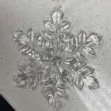 Snowflake ornament silver glitter middle/big clear snowflake