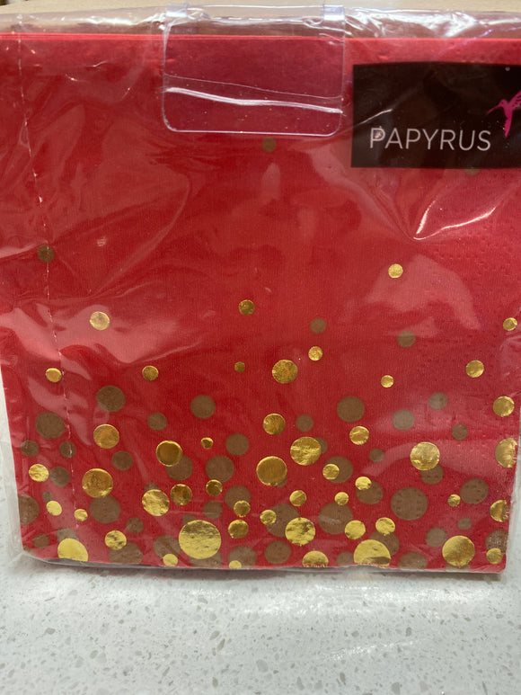 Papyrus Red & Gold Napkins