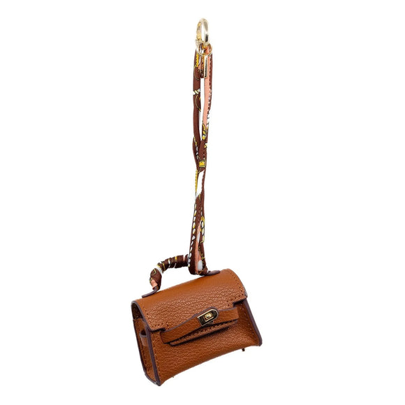 Mini Birkin Purse Charm in Brown