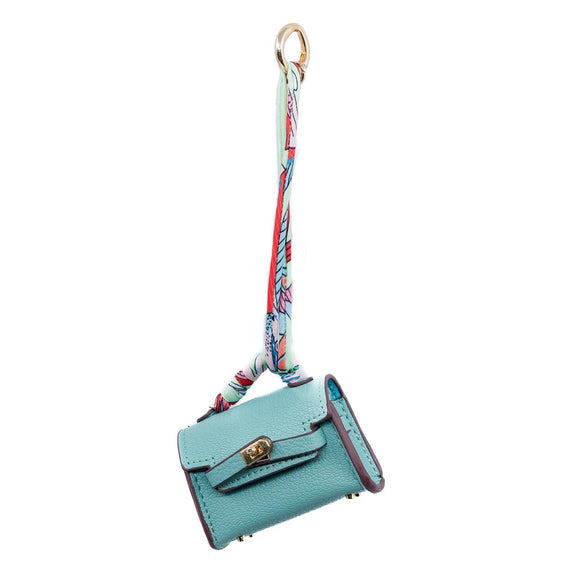 Mini Birkin Purse Charm in Blue