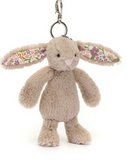 BLOSSOM BEIGE BUNNY 'PETAL' BAG CHARM