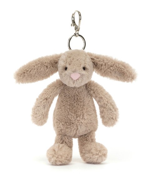 BASHFUL BEIGE BUNNY BAG CHARM