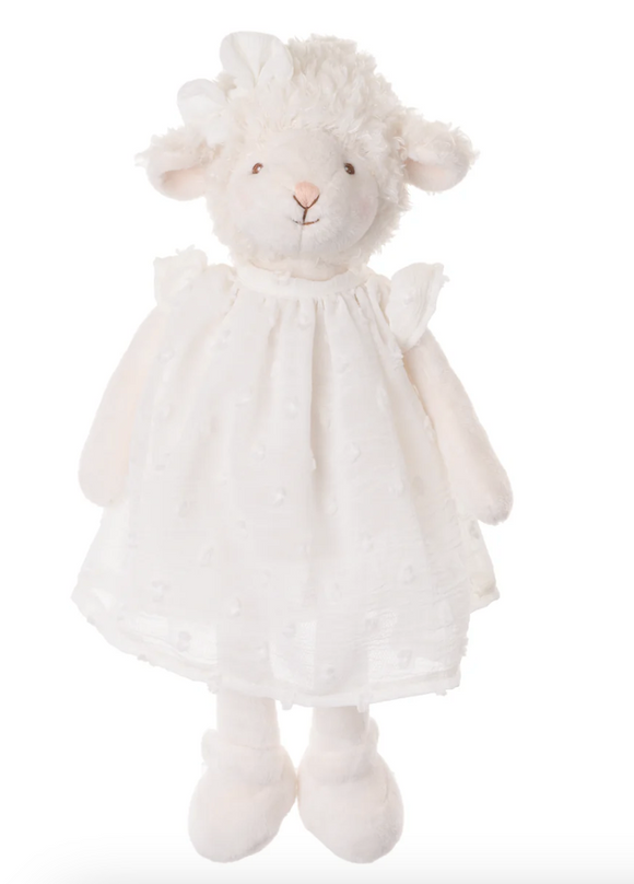 Molly (Lamb in White Cotton Dress)