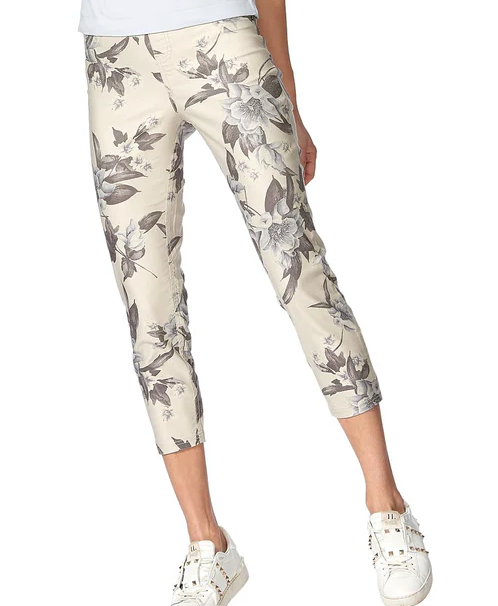 U23413 Blue Lily Denim High Rise Capri