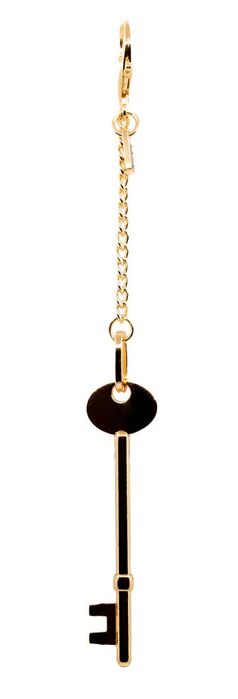 Gold Key on Chain Charm