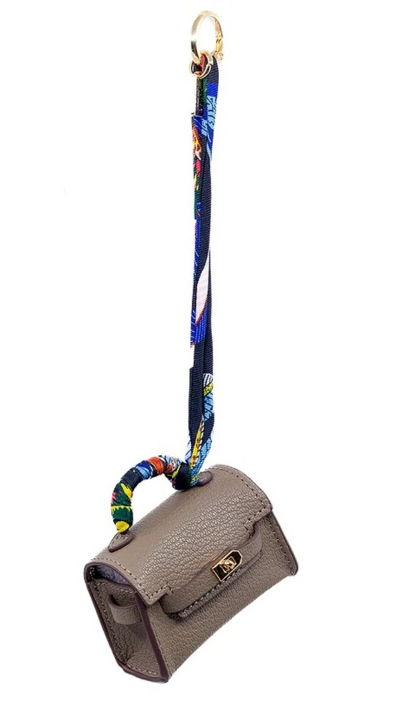Mini Birkin Purse Charm in Gray