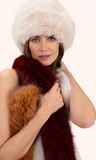SALE 30% OFF - 
Elsa 3-tone Scarf - Damson/Mocca/
