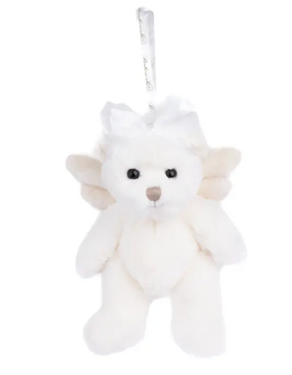 Kaitlyn (Bear bag charm with angel wings and a bow )