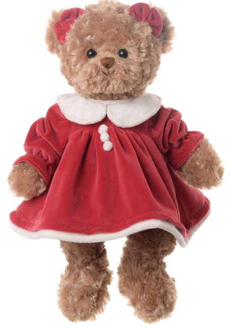 Celine (Brown Bear with red dress )