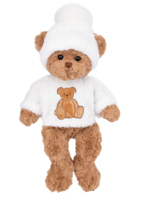 Hunter (Brown Bear with white sweater and hat)