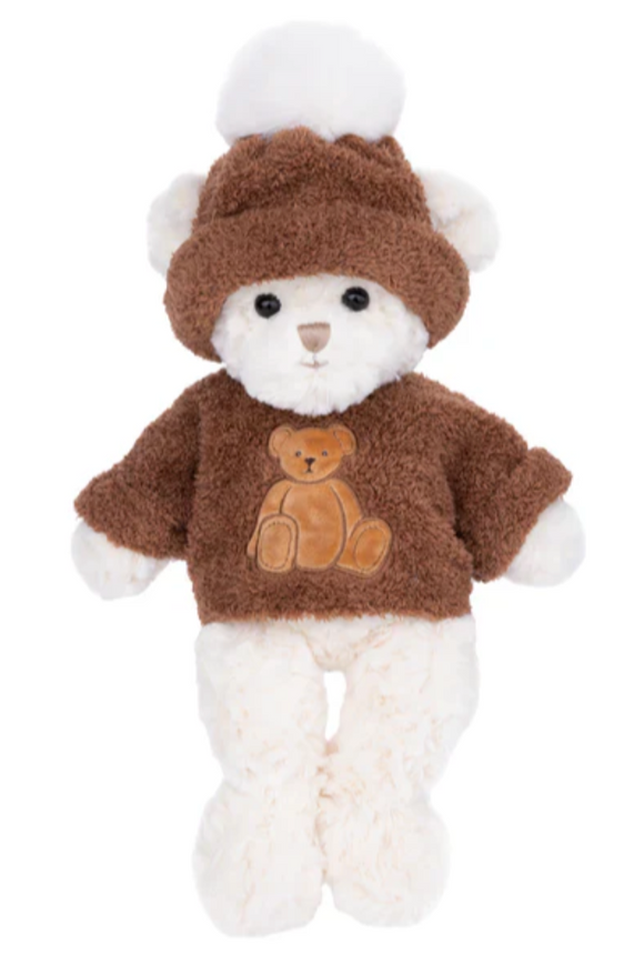 River (White bear with brown sweater and hat)