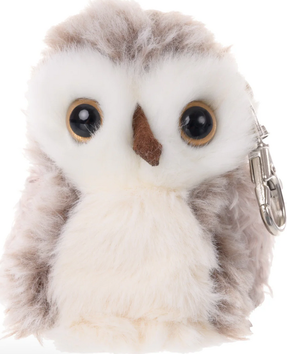Hoohoo Bag Charm (grey owl bag charm)