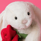Cream Bunny with Rose