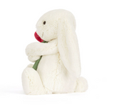 Cream Bunny with Rose