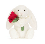 Cream Bunny with Rose