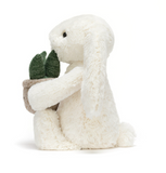 Cream Bunny with Plant