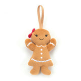 FESTIVE FOLLY GINGERBREAD RUBY ORNAMENT