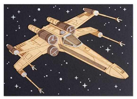Star Wars wood X wing fighter, BD