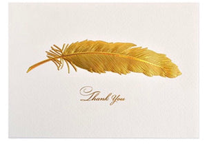 Gold Embossed Feather, TY