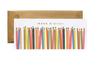 Colourful candles in long card, general