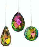 Cut Glass Drop Ornaments