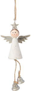 Assorted Wood Ornaments - Mini Angel, Santa and Reindeer