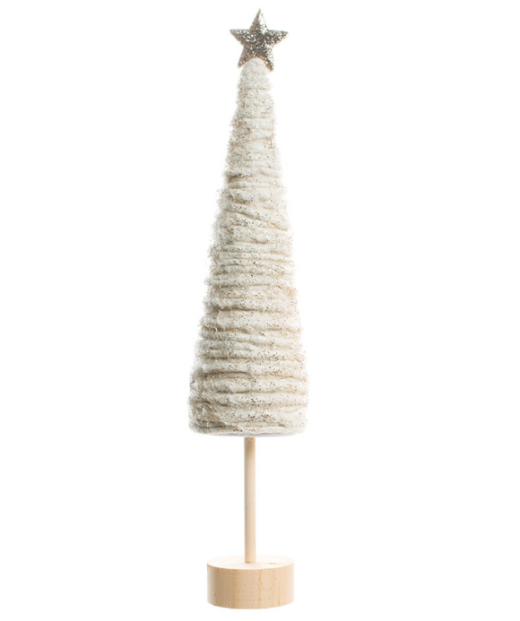 Wool Wrapped Cone Tree Decoration