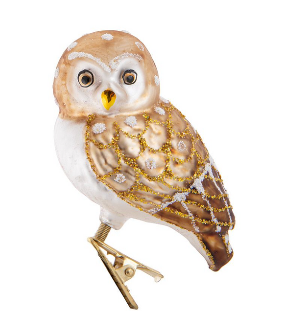 Gold Owl Clip Ornament