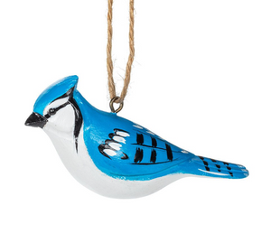 Blue Jay Carved Ornament