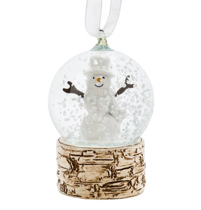 Sm Snowman Snow Globe Ornament