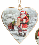 Santa Heart Ornament