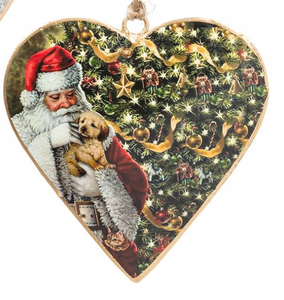 Santa Heart Ornament