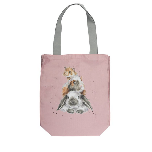 'Piggy in the Middle' Canvas Tote Bag