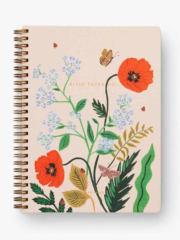 Poppy Botanical Spiral Notebook