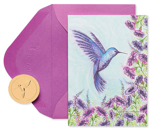 Purple Hummingbird Boxed Cards